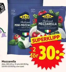 ICA Supermarket ZETA Mozzarella erbjuda