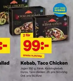 City Gross Kebab, taco chicken erbjuda
