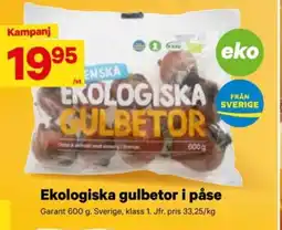City Gross Ekologiska gulbetor i påse erbjuda