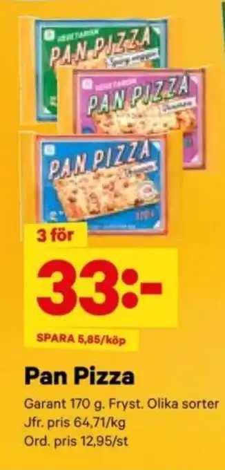 City Gross GARANT Pan pizza erbjuda
