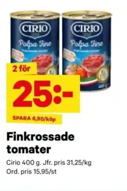 City Gross CIRIO Finkrossade tomater erbjuda