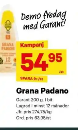 City Gross GARANT Grana padano erbjuda