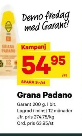 City Gross GARANT Grana padano erbjuda