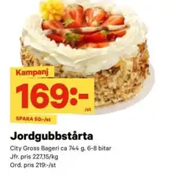 City Gross Jordgubbstårta erbjuda