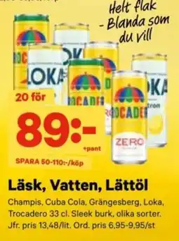 City Gross Läsk, vatten, lättöl erbjuda