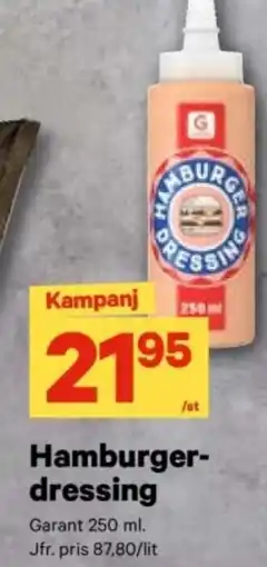 City Gross GARANT Hamburger- dressing erbjuda