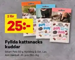 City Gross Fyllda kattsnacks kuddar erbjuda