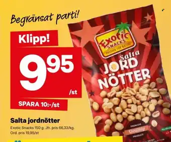 City Gross EXOTIC SNACKS Salta jordnötter erbjuda