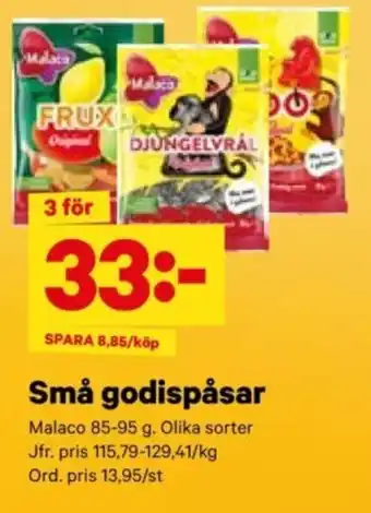 City Gross MALACO Små godispåsar erbjuda