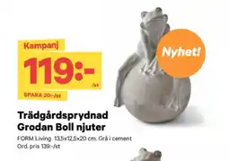City Gross Trädgårdsprydnad grodan boll njuter erbjuda