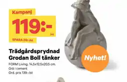 City Gross Trädgårdsprydnad grodan boll tänker erbjuda