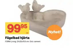 City Gross Fågelbad hjärta erbjuda