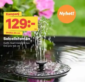 City Gross Solcellsfontän erbjuda