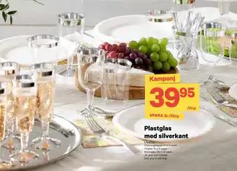City Gross Plastglas med silverkant erbjuda