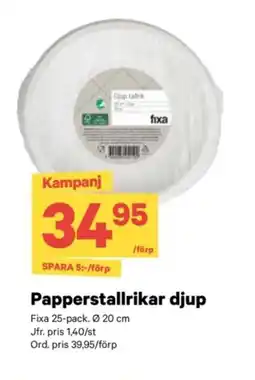 City Gross Papperstallrikar djup erbjuda
