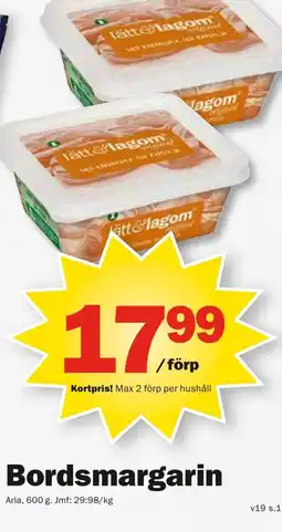 Pekås ARLA Bordsmargarin erbjuda