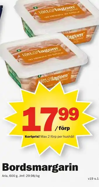 Pekås ARLA Bordsmargarin erbjuda
