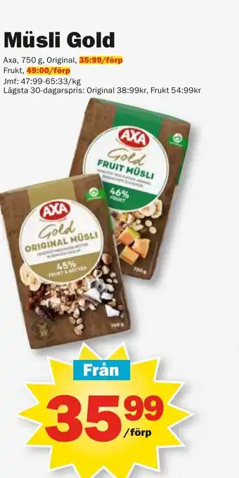 Pekås Müsli gold erbjuda