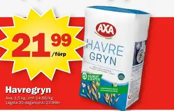 Pekås AXA Havregryn erbjuda