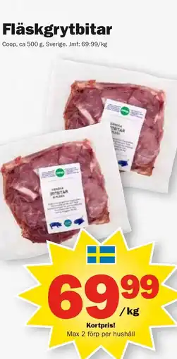 Pekås Fläskgrytbitar erbjuda
