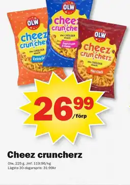 Pekås OLW Cheez cruncherz erbjuda
