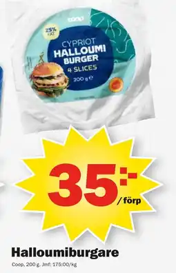Pekås COOP Halloumiburgare erbjuda