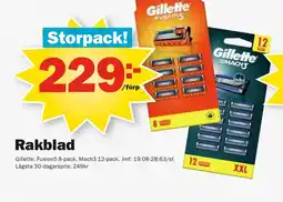 Pekås GILLETTE Rakblad erbjuda