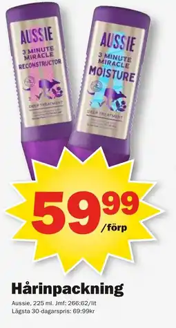 Pekås AUSSIE Hårinpackning erbjuda
