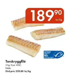Snabbgross Torskryggfilé erbjuda