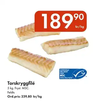 Snabbgross Torskryggfilé erbjuda