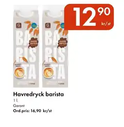 Snabbgross GARANT Havredryck barista erbjuda