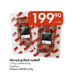 Snabbgross Skivad grillad rostbiff erbjuda