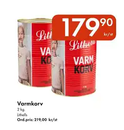 Snabbgross LITHELLS Varmkorv erbjuda