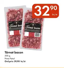 Snabbgross Tärnat bacon erbjuda