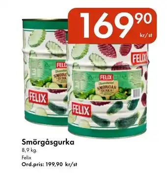Snabbgross FELIX Smörgåsgurka erbjuda