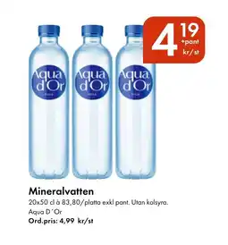 Snabbgross AQUA D'OR Mineralvatten erbjuda