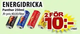 Matvärlden Tensta PANTHER Energidricka erbjuda