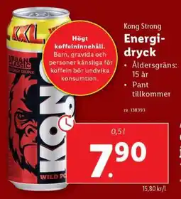 Lidl Kong Strong Energydryck erbjuda