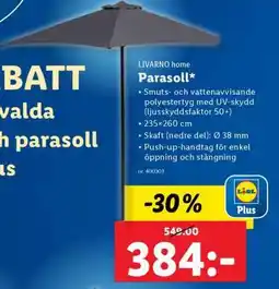 Lidl LIVARNO home Parasoll erbjuda