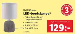 Lidl LIVARNO home LED-bordslampa erbjuda