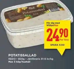 Willys POTATISSALLAD erbjuda
