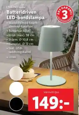 Lidl Batteridriven LED-bordslampa erbjuda