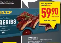 Willys Spareribs erbjuda