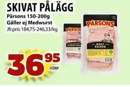 Matvärlden Tensta PARSONS Skivat pålägg erbjuda