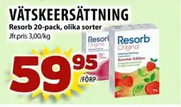 Matvärlden Tensta RESORB Vätskeersättning erbjuda