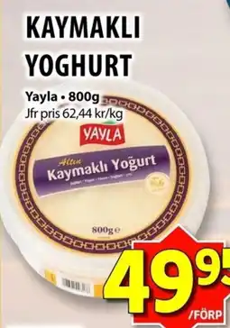 Matvärlden Tensta YAYLA Kaymakli yoghurt erbjuda