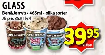 Matvärlden Tensta BEN&JERRY'S Glass erbjuda