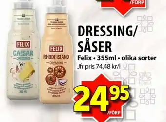 Matvärlden Tensta FELIX Dressing/såser erbjuda