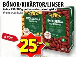 Matvärlden Tensta ZETA Bönor/kikärtor/linser erbjuda