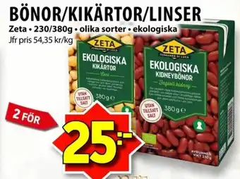 Matvärlden Tensta ZETA Bönor/kikärtor/linser erbjuda